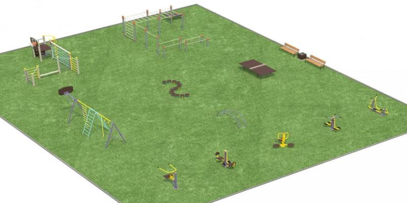 Дизайн проект спортплощадки разновозрастной  в Сургуте
