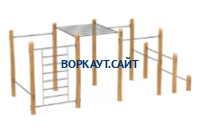 Спортивный комплекс воркаут ЭКО 2840х6520х2290