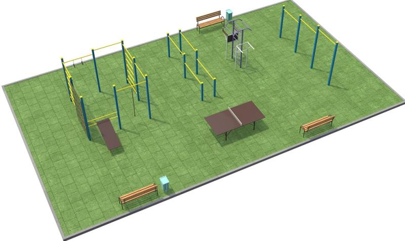 Проект спортплощадки 170 метров в Сургуте в Сургуте