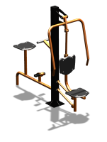 Уличный тренажер "Жим от груди Вело" УТ321 в Сургуте