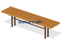 Лавочка без спинки МАФ 1601 в Сургуте