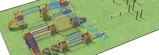 Проект спортплощадки с полосой препятствий в Сургуте