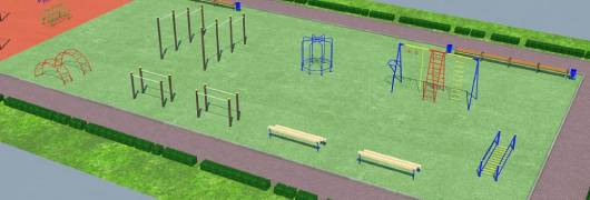 Проект детско-спортивной площадки для школы - детсада в Сургуте