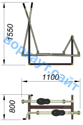 Уличный тренажер "Лыжник" УТ 008 в Сургуте