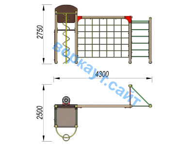 Детский спортивный комплекс Игровой ДСК 3111 в Сургуте Детский спортивный комплекс Игровой ДСК 3111 в Сургуте