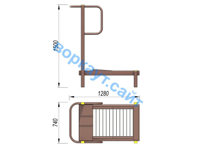 Уличный тренажер Беговая дорожка УТ 009 в Сургуте