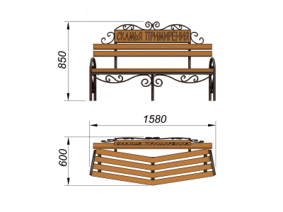 Скамья примирения МАФ 1610 в Сургуте