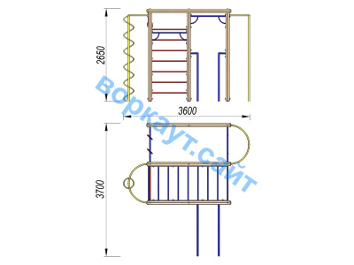 Детский спортивный комплекс Гимнастический ДСК 3107 в Сургуте