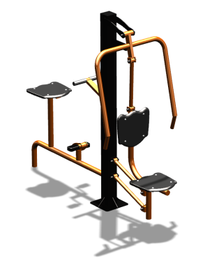 Уличный тренажер "Жим от груди Вело" УТ321 в Сургуте