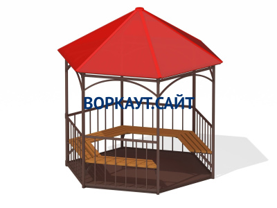 Беседка с лавками и полом МАФ 4122 в Сургуте