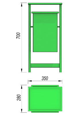 Урна с крышкой МАФ 1631 в Сургуте