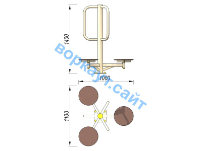 Уличный тренажер Орбита УТ 011 в Сургуте Уличный тренажер Орбита УТ 011 в Сургуте