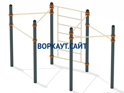 Воркаут турник разноуровневый с шведской стенкой ВС-25 в Сургуте