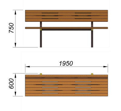 Диван уличный МАФ 1608 в Сургуте