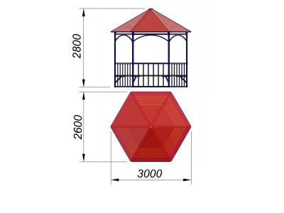 Беседка с лавками МАФ 4120 в Сургуте
